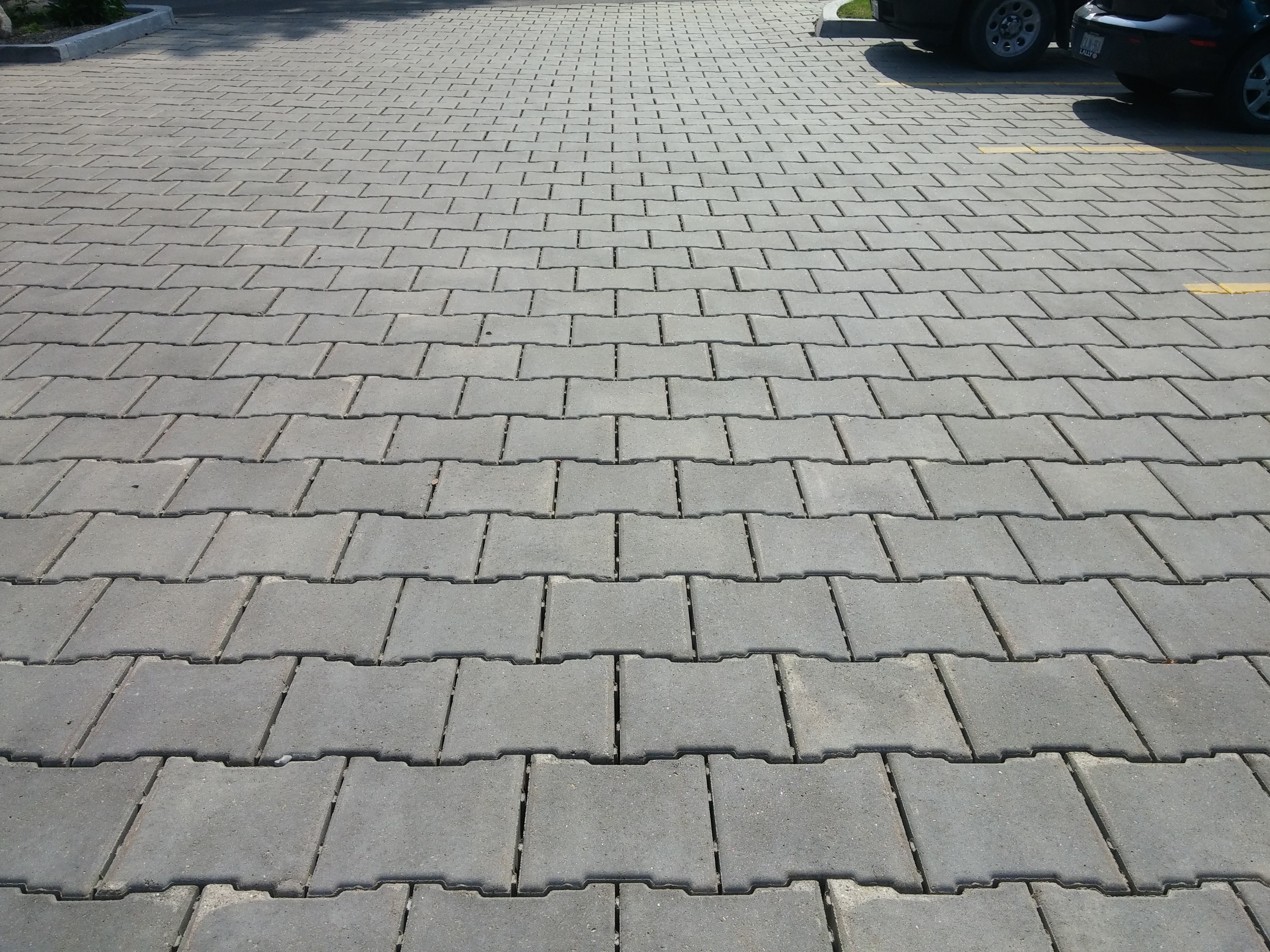Many types of permeable surface are certified to hold ASSHTO-25, including PaveDrain PICP type paving, LSRCA headquarters, Newmarket, ON