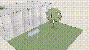 Conceptual diagram of an underground cistern being used for irrigation